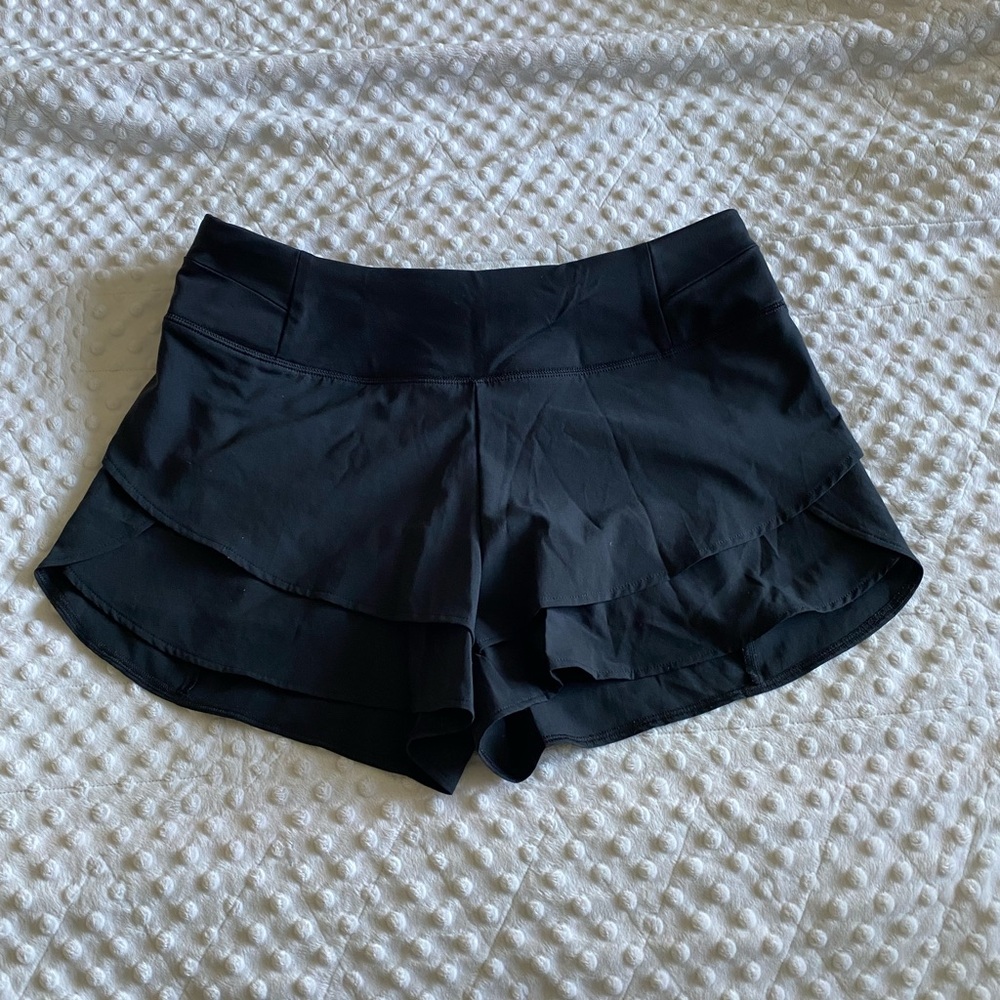 CALIA by Carrie Underwood Black Layered Ruffle Athletic Shorts